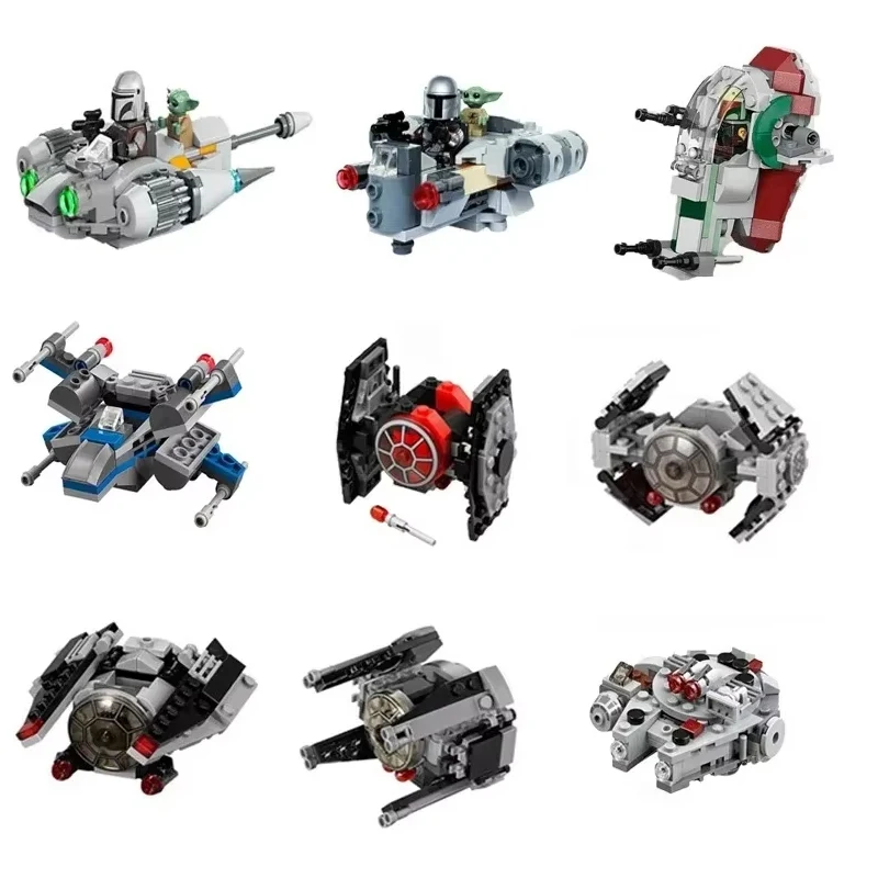 Nuevos Bloques de Construcción de Mini Naves Espaciales, Micro X-Wing Fighter y Modelo Espacial N-1 TIE Advanced, Juguetes de Construcción para Niños