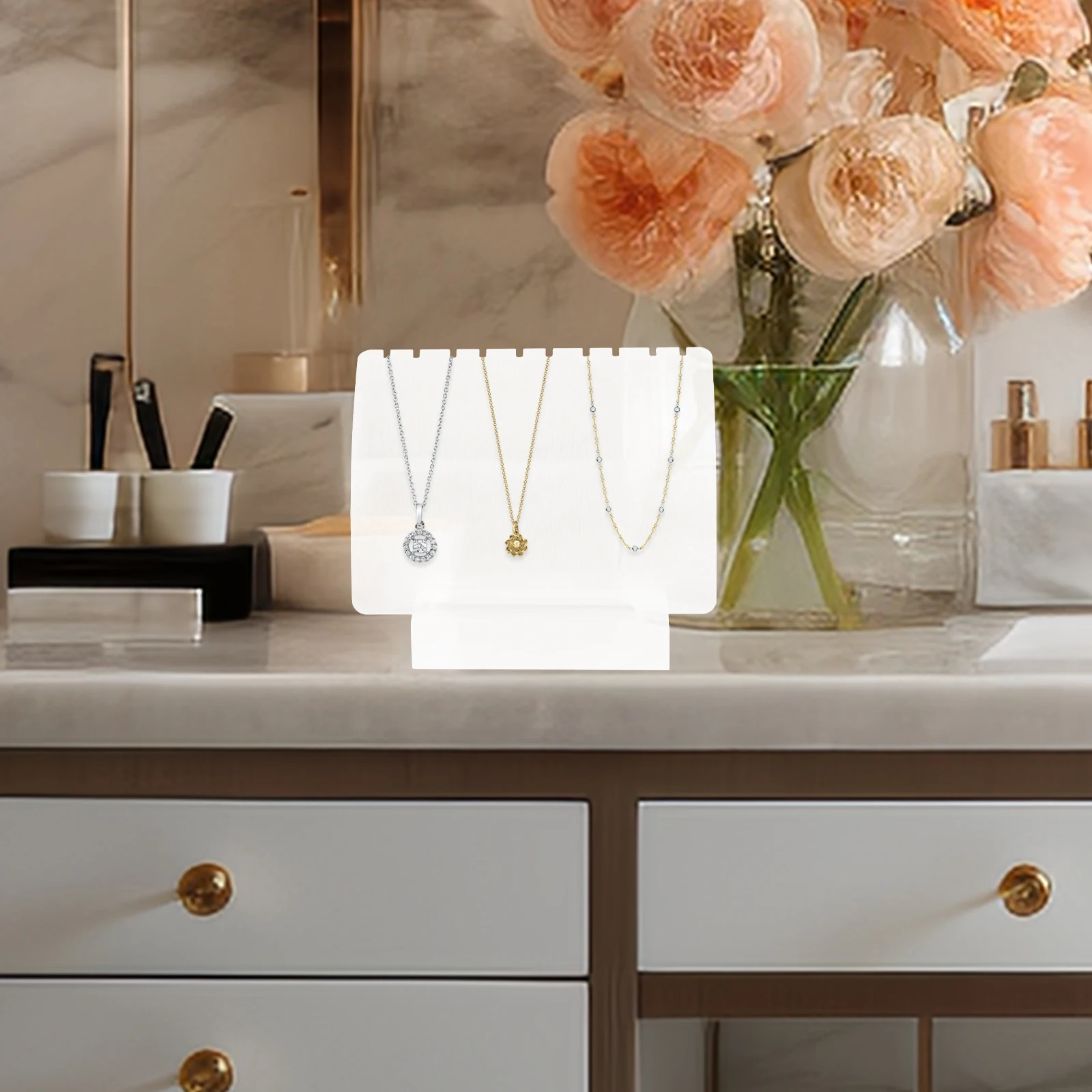 

Jewelry Display Stand Hanger Necklace Rack Stands Showing Acrylic Organizer Jewellery