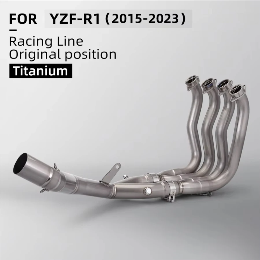 High Quality Titanium Alloy Original Position Lossless Installation Link Pipe Motorcycle Exhaust Pipe for YZF R1 2015-2023