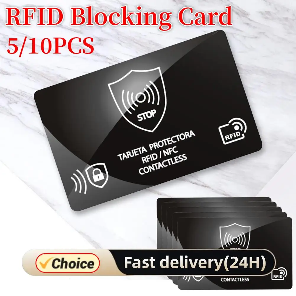 5/10 шт. RFID-блокирующая карта, ультратонкая NFC дебетовая кредитная карта, защита для паспорта, NFC-карта для блокировки сигнала для чехла для паспорта, кошелька