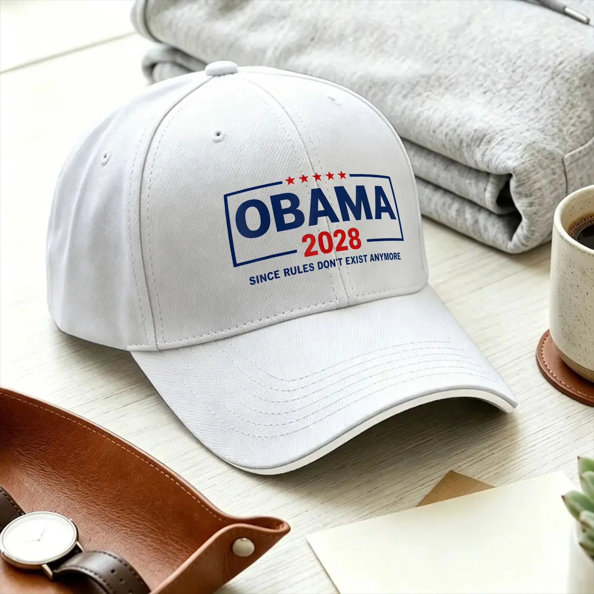 Obama 2028 Since Rules Don't Exist Anymore Casual Baseball Cap Summer  Trucker Hat Adjustable Hippie Hats Men y2k Baseball Caps