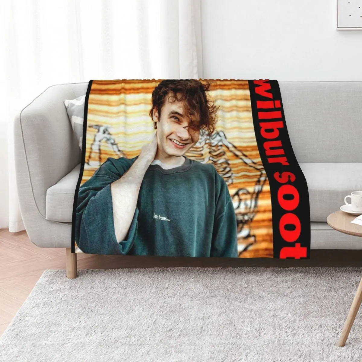 

Wilbur soot Throw Blanket Decoratives Soft Beds Luxury Brand Soft Big Blankets