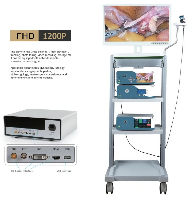 Full Hd Endoscope Camera USB Portable Medical Endoscope Camera System with Monitor ENT Urology