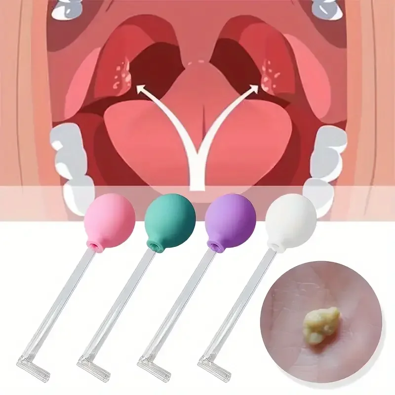 Kit de vacío eliminador de piedra de Tonsil, con bola de succión, cuidado bucal de limpieza, herramientas de ventosas dentales