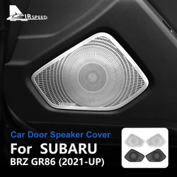 For Subaru ZN8 BRZ Toyota GR86 ZD8 2021 2022 2023 2024 2025 Car Audio Door Speaker Trim Loudspeaker Cover Trim Stainless Steel
