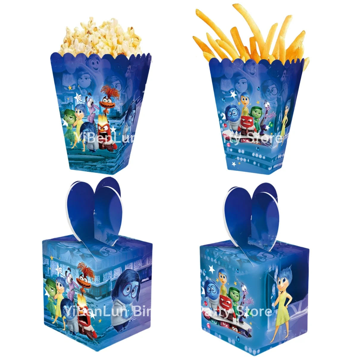 

Disney Inside Out Gift Box Birthday Decor Riley Joy Popcorn Box Cookies Chocolate Candy Box Baby Shower Kids Gift Party Supplies