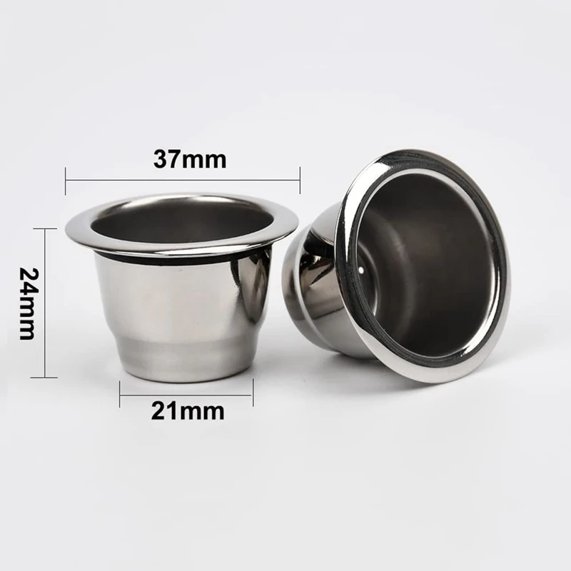 Reusable Coffee Pods Refillable Coffee Capsules Stainless Steel Reusable Pods With Lids Fit For Nespresso Coffee Machine