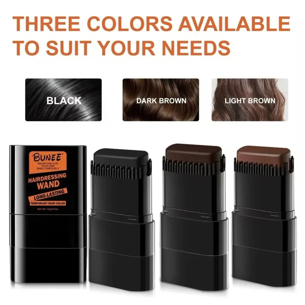 20g Quick Hair Dye Stick - Permanent Coverage, Long-lasting Effect, Portable Applicator Brush Design, Touch Up The Color At Home