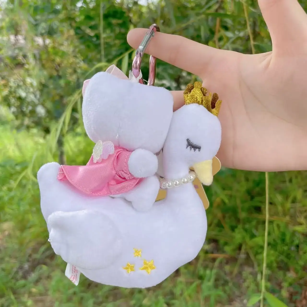 Unicornio Swan Styles Hellokitty muñecos de peluche llaveros de felpa mochila colgantes regalos de cumpleaños de graduación de San Valentín para niños