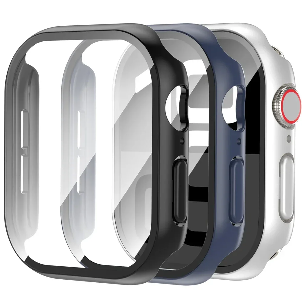 Glass+cover For Apple Watch Case series 10 9 8 7 6 5 4 3 SE 44mm 40mm 45mm 42-41-46mm bumper Screen Protector iwatch Accessories