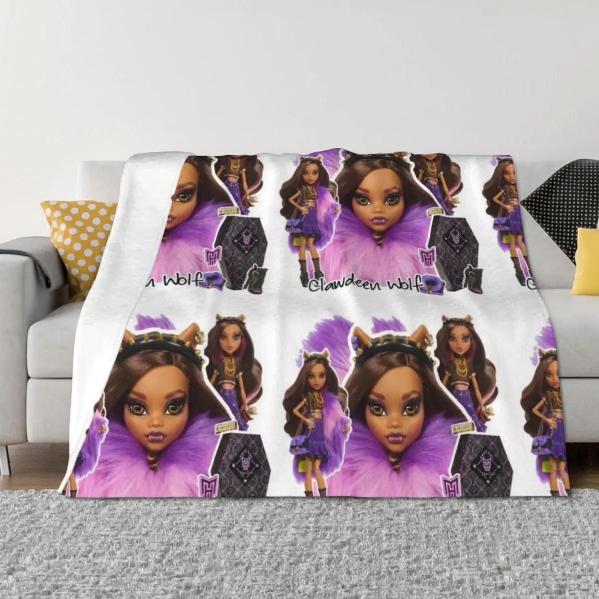 

Clawdeen Wolf Haunt Couture Throw Blanket For Sofa Thin Luxury Designer Soft Plush Plaid manga Blankets