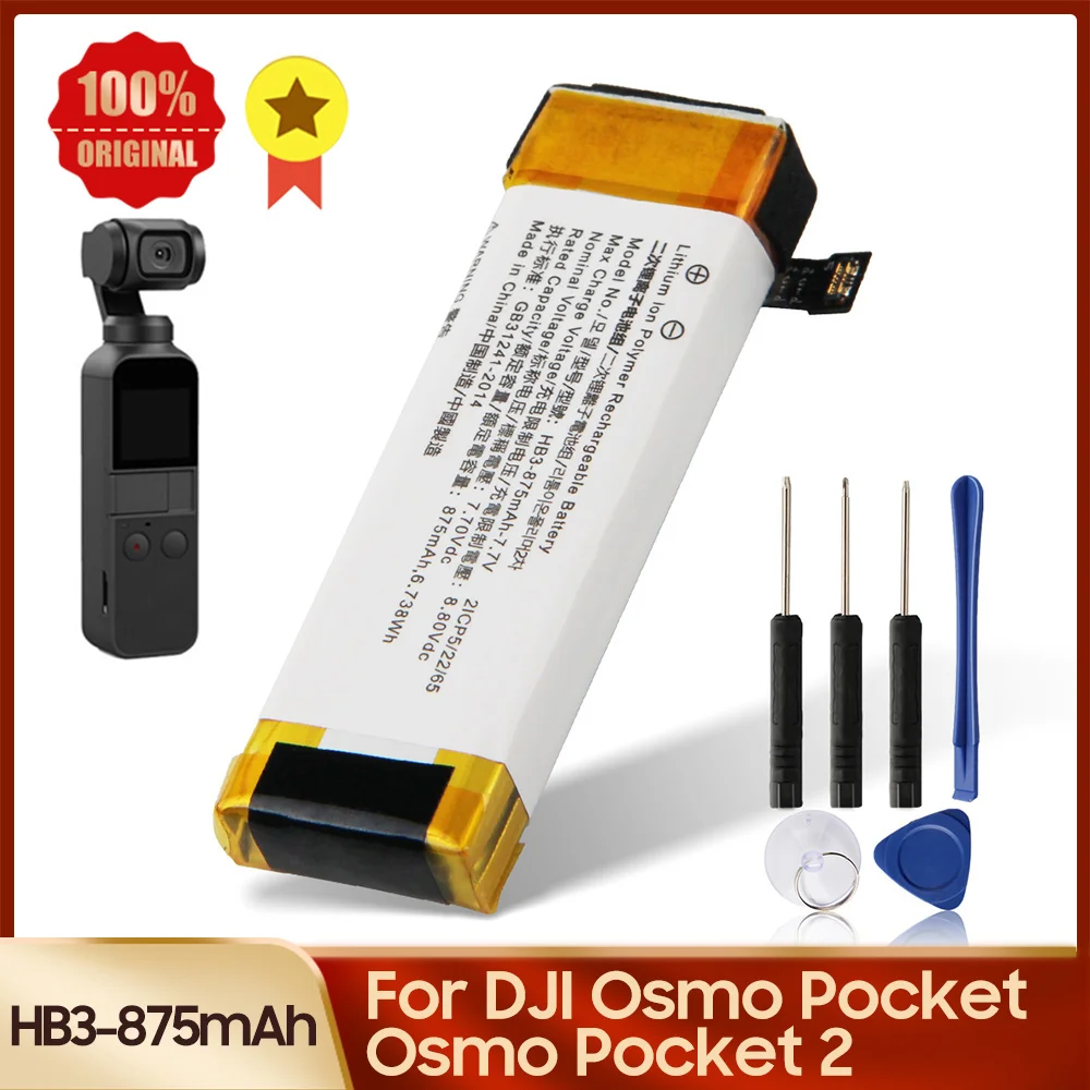 

New Battery HB3 for DJI Osmo Pocket Osmo Pocket II Osmo Pocket 2 875mAh Action Camera Battery Replacement Battery