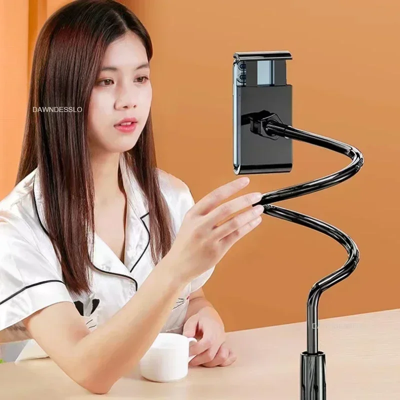 128cm Phone Holder Stand Lazy Bracket Headrest Bed 360 Flexible Long Arms Clamp Mount for IPhone Samsung and 3.5~6.7" Device - náhled 5