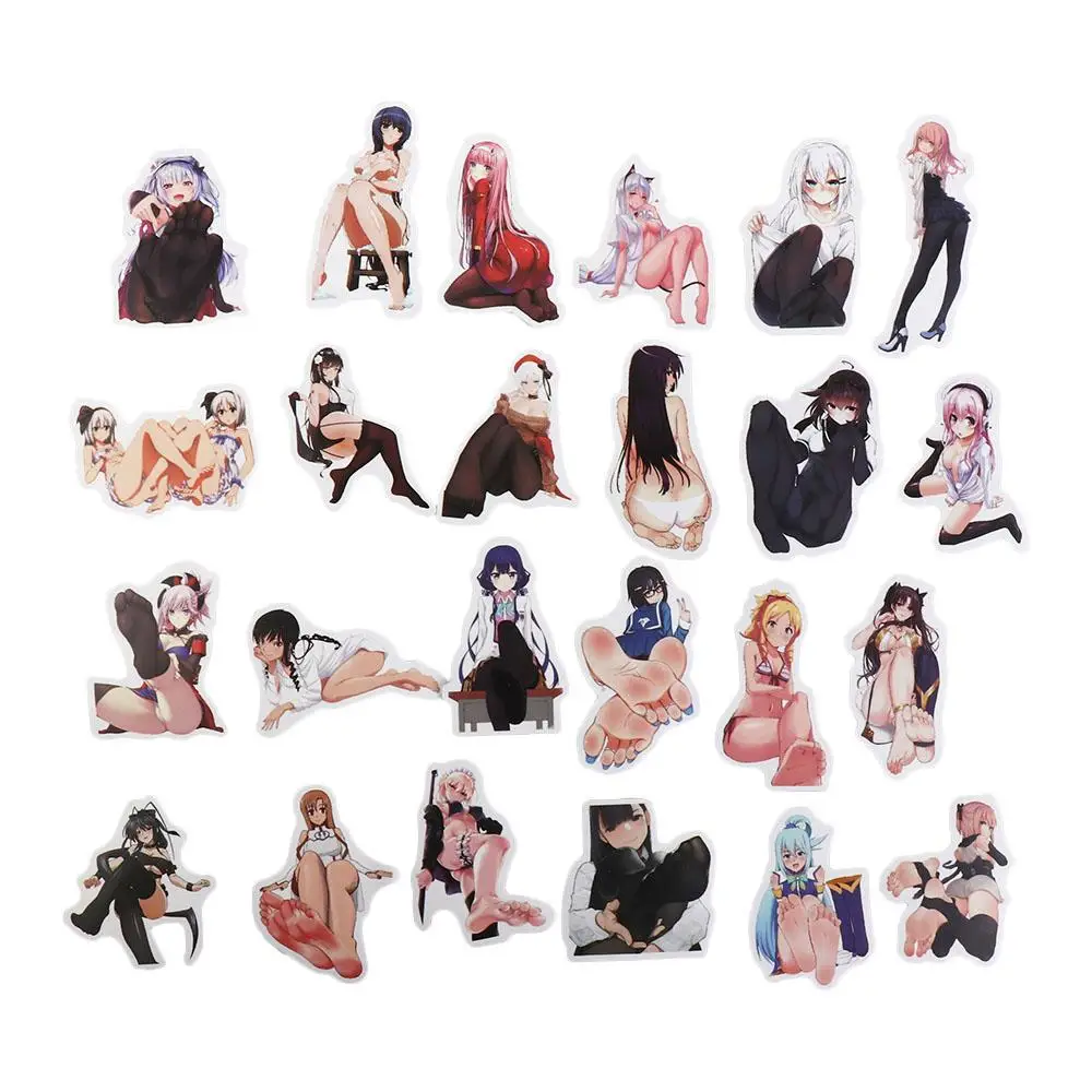 

50pcs Stickers Phone Adult Anime Stickers Silk Stockings Anime Girl Anime Girl Computer Sticker Waterproof PVC