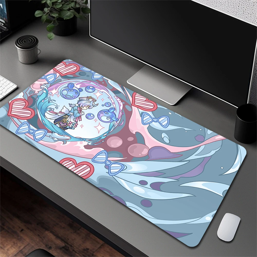 

Genshin Impact Sigewenne аниме коврик для мыши офисный нескользящий большой коврик для мыши геймерский настольный коврик аксессуары для компьютерных игр коврик для клавиатуры