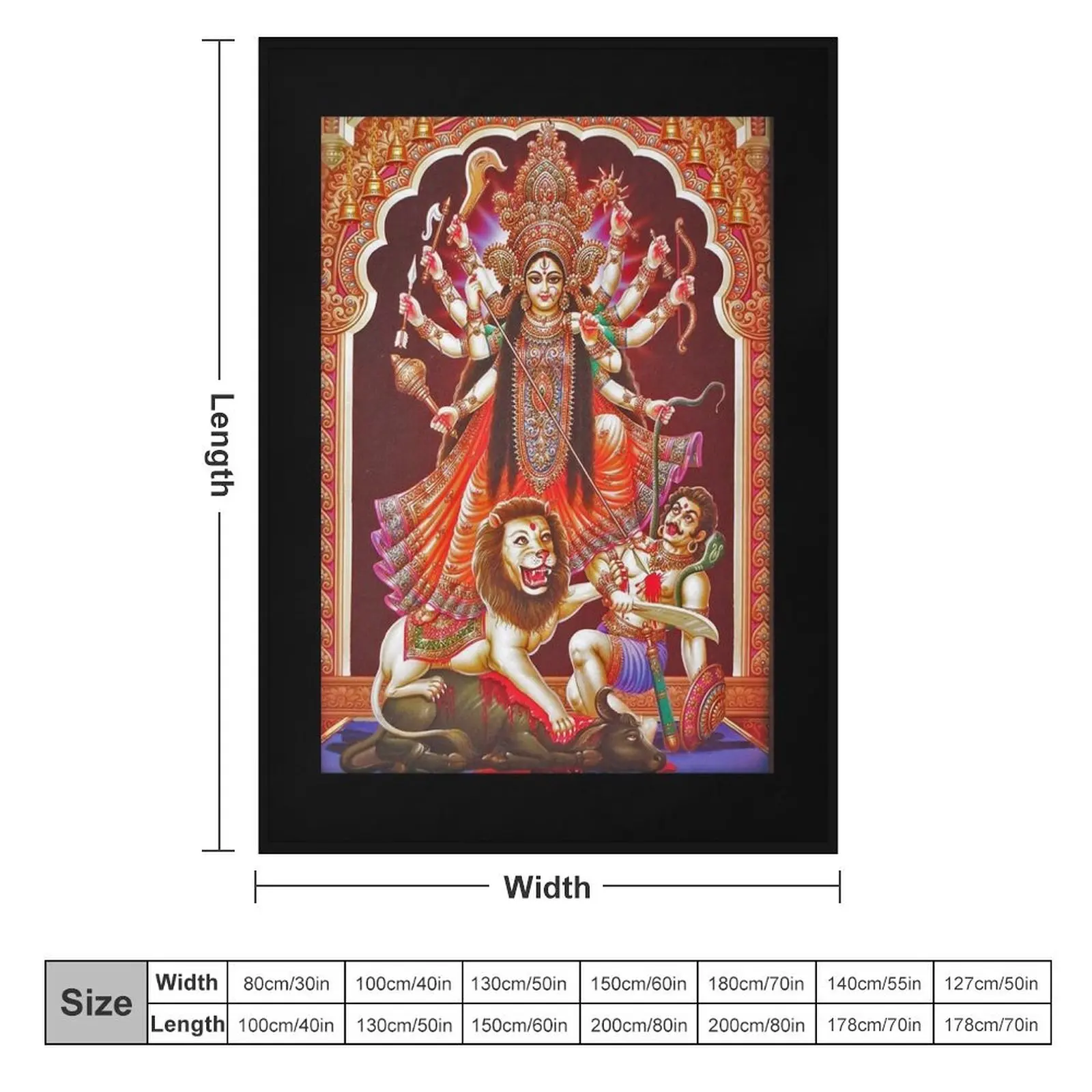 Kali the Hindu Goddess Throw Blanket Giant Sofa Soft Big Decorative Sofa Blankets