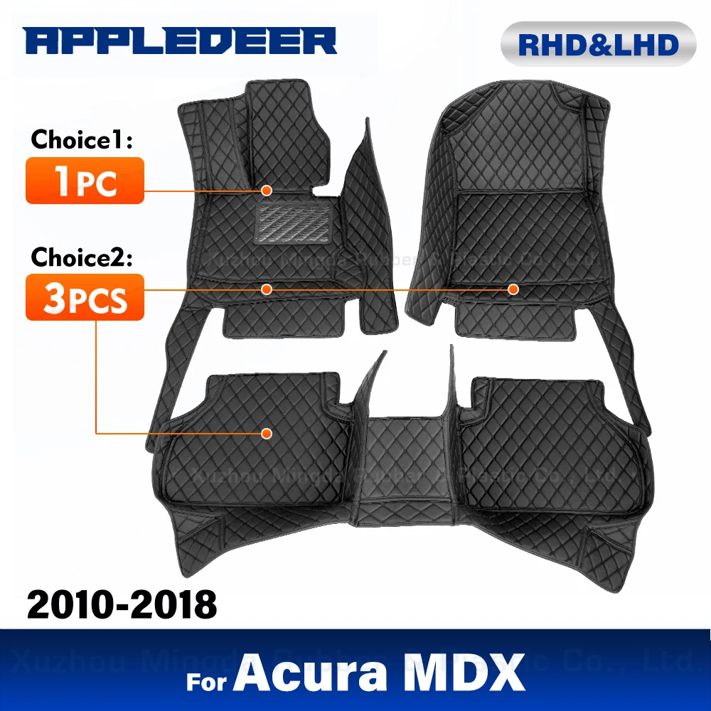 

For Acura MDX 2010-2018 2017 2016 2015 2014 Custom Car Floor Mat Automobile Carpet Cover Interior Accessories Protective Pad