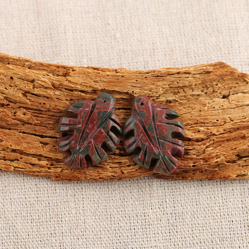 

B&F Multi-Color Picasso Jasper Leaves Earring Beads Making, Handmade Natural stones beads for Jewelry , Stones for Supplies