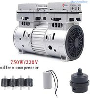 750W/1HP 8 Bar Silent Compressed Air Compressor Head Oil Free Air Compressor Unit 1400RPM 220V 145L/min