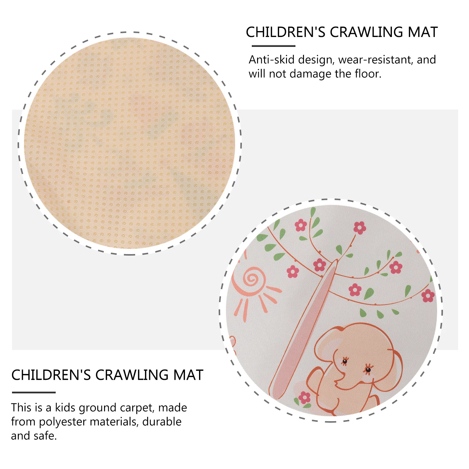 

Waterproof Highchair Nonslip Floor Protector Food Catcher Under Chair Playtime Picnic Art Craft