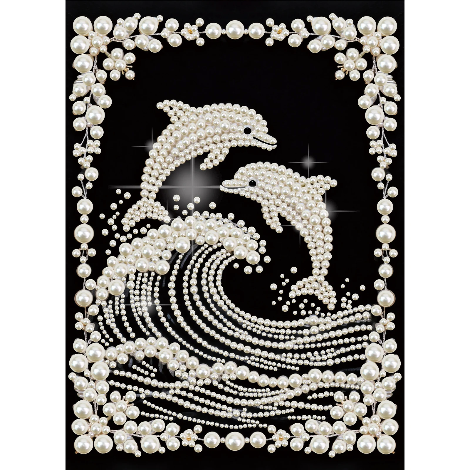DIY Pearl Diamond Art Painting kits for Adults and Beginners,dolphin Sparkling Art Painting Craft Home Wall Decor handmade Gift