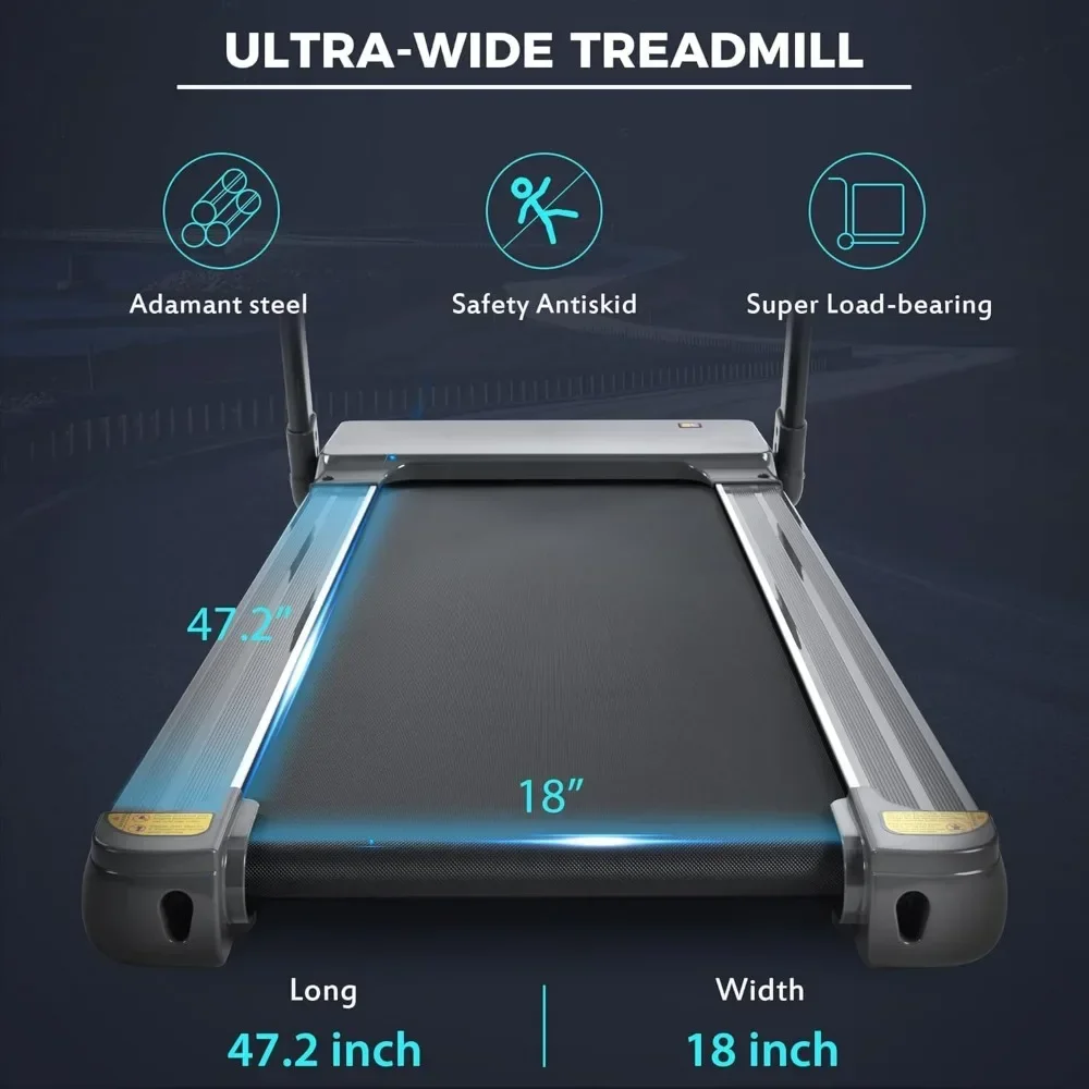 Compact 3.5HP Electric Treadmill with Foldable Design, Motorized Walking Pad, and Incline Feature - Ideal for Home Gym Fitness