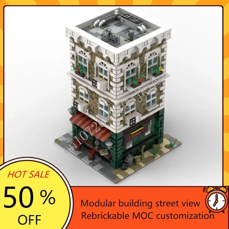 3150PCS Wine shop Modular MOC Creative street view Model Building Blocks Architecture DIY Education Assembly Model Toys Gifts