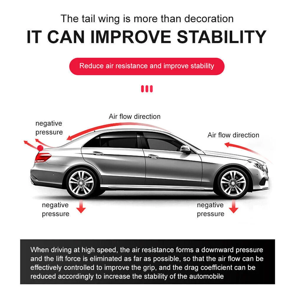 자동차 루프 립 윙 스포일러, 120CM, 카본 룩, 유니버설 리어 트렁크 스포일러 윙 TPU 소재, 벤츠 BMW 아우디 시빅, 스바루, 테슬라