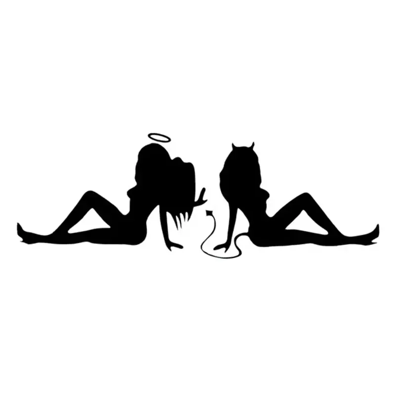Devil and Angel Cartoon Figure Graphic Car Stickers for Laptop Water Bottle Phone Car Truck Van SUV Motorcycle Vehicle Paint Win
