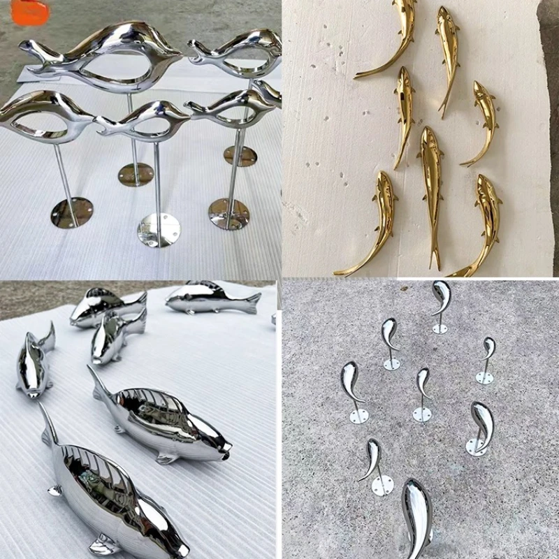 

Household stainless steel fish sculpture landscape decoration outdoor