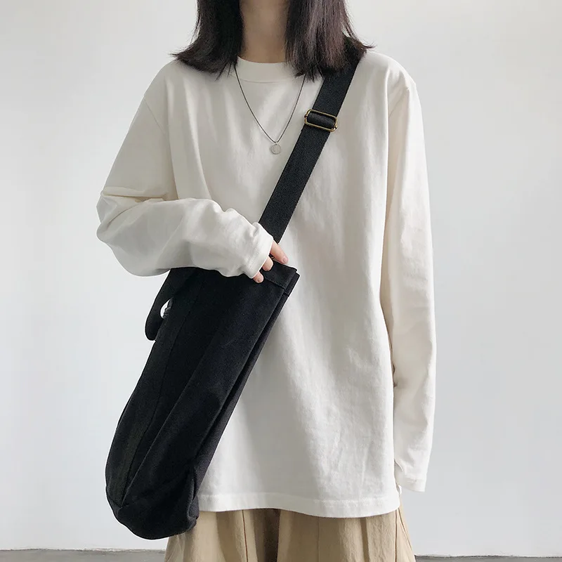 

Long Sleeved T-Shirt, White Student Inner Layer Shirt, Korean Version Top