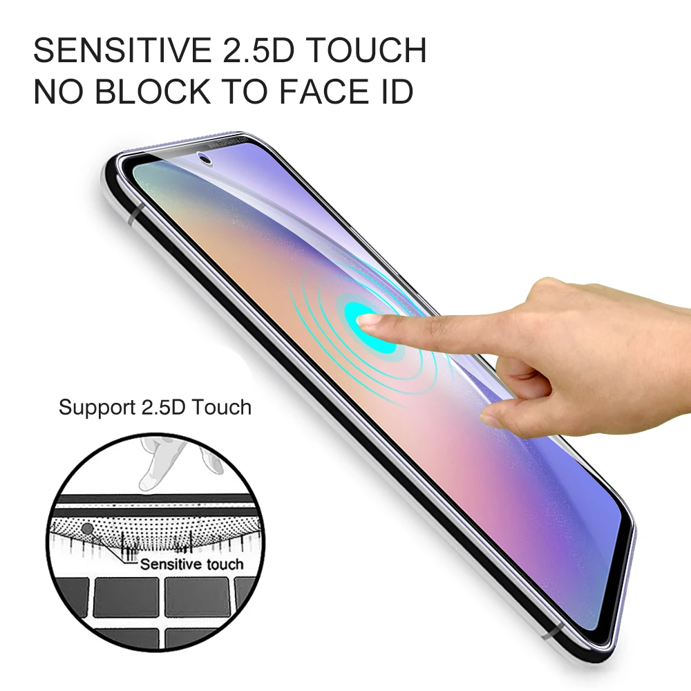 Vidro Temperado Anti-Risco para Samsung Galaxy A54 2023, Protetor de Tela Protetora, 6,4 polegadas, A 54, 54A, 2PCs