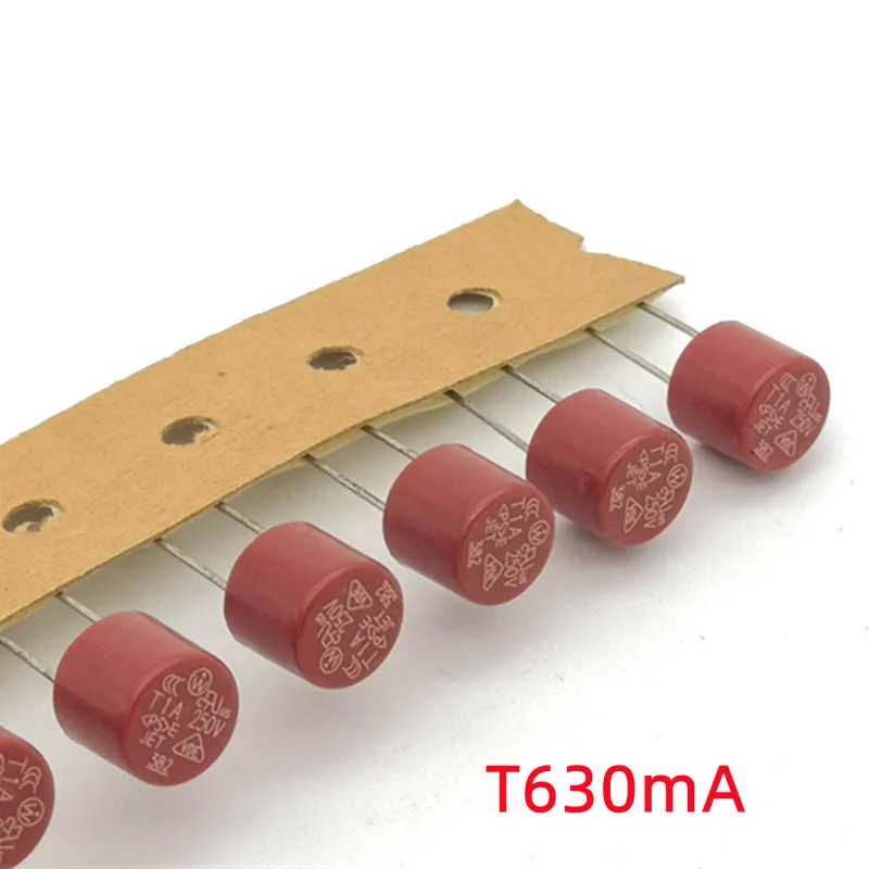 (10 pcs/lot) T630mA 250V TR5 Slow Blow Subminiature Fuse, UL VDE RoHS Approved, 630mA, 0.63 Amp.