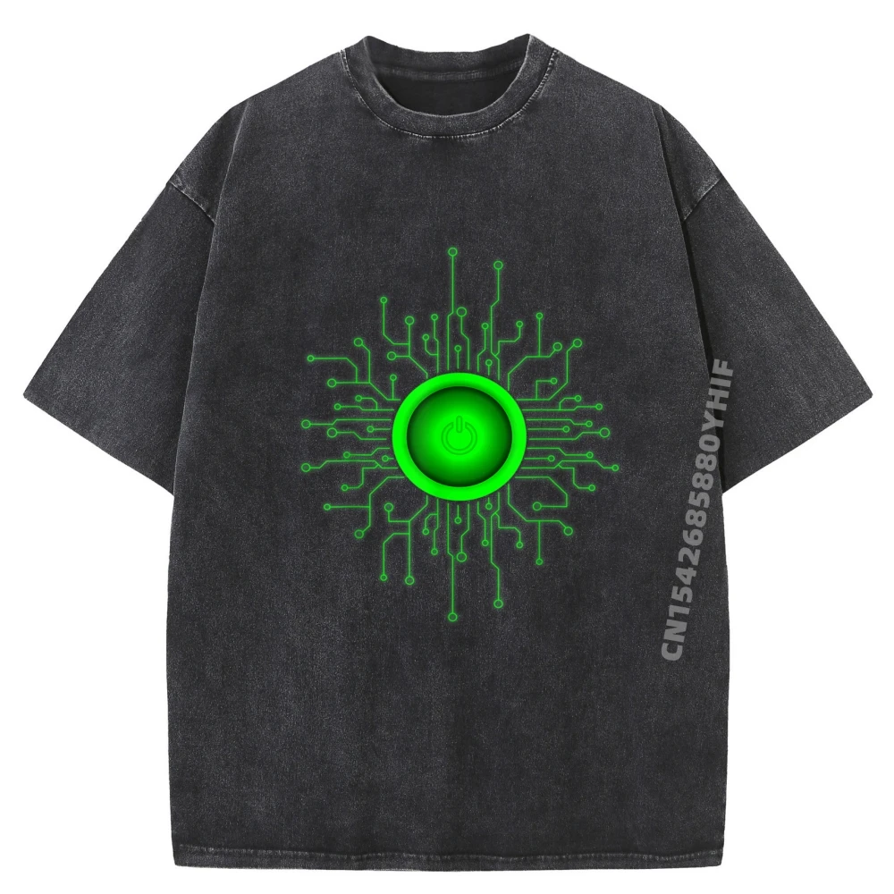 

Кнопка питания, материнская плата, компьютерный строитель, графическая футболка, мужские топы, футболки, удобные потертые футболки с принтом