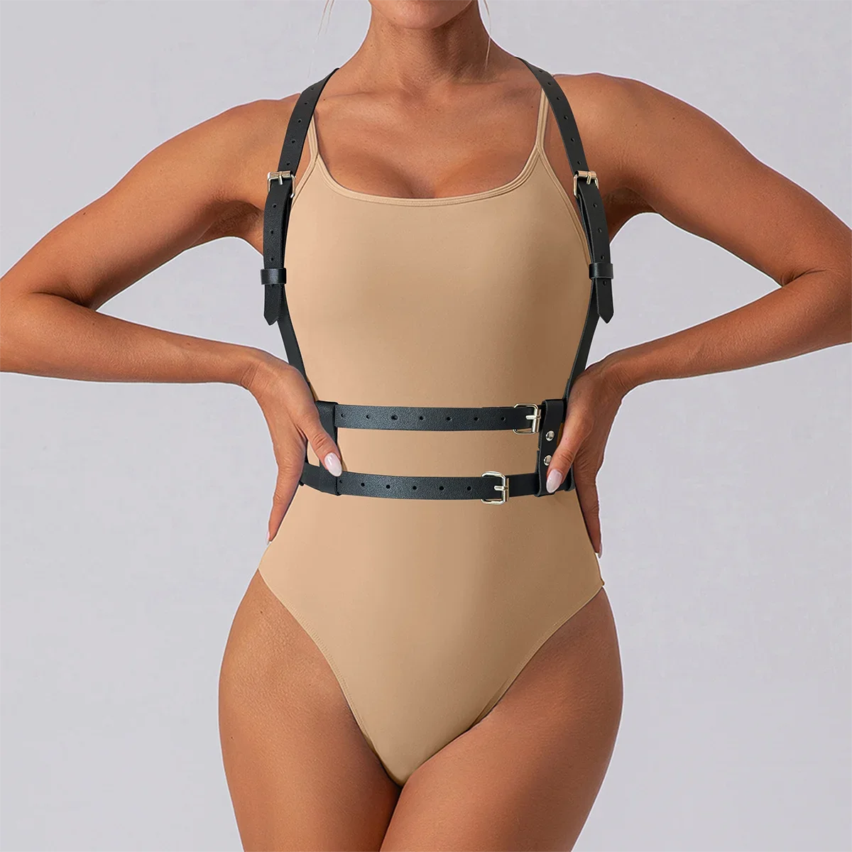 

Women's Sexy Body Harness Fashion Adjustable Gothic Leather Lingerie Bra Bondage Harness Adult Fetish Erotic Clothing Accessorie