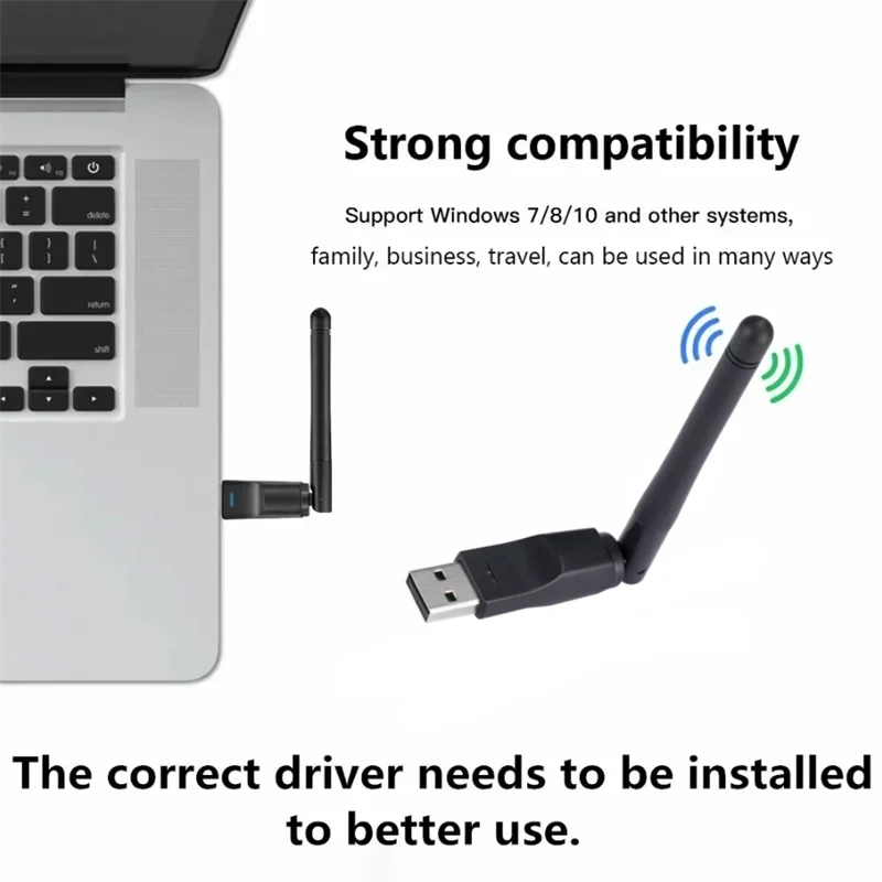 150Mbps MT7601 USB صغير واي فاي محول 2.4 جيجا هرتز بطاقة الشبكة اللاسلكية 802.11 b/g/n استقبال واي فاي LAN دونغل لمجموعة صندوق علوي للكمبيوتر المحمول