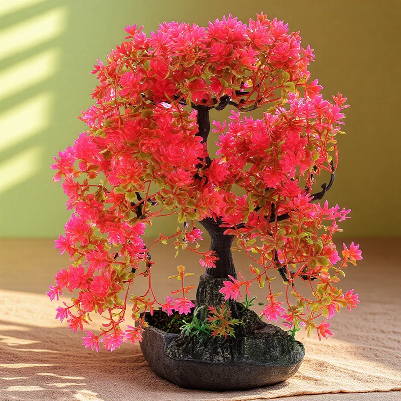 Aquarium Artificial Tree Decoration Simulation Resin Plant for Fish Tank Landscape Ornament Realistic Water Plant Decor Bonsai