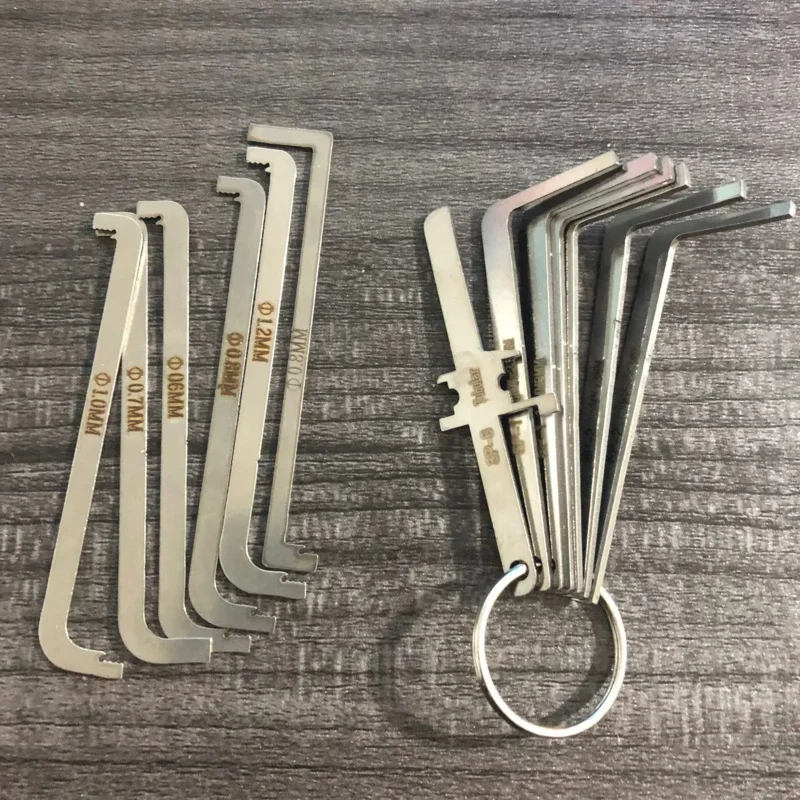 pratico strumento per fabbro di alta qualità 6 pezzi/kit strumento di tornitura sostitutivo/utensile per chiave di tensione a doppia testa