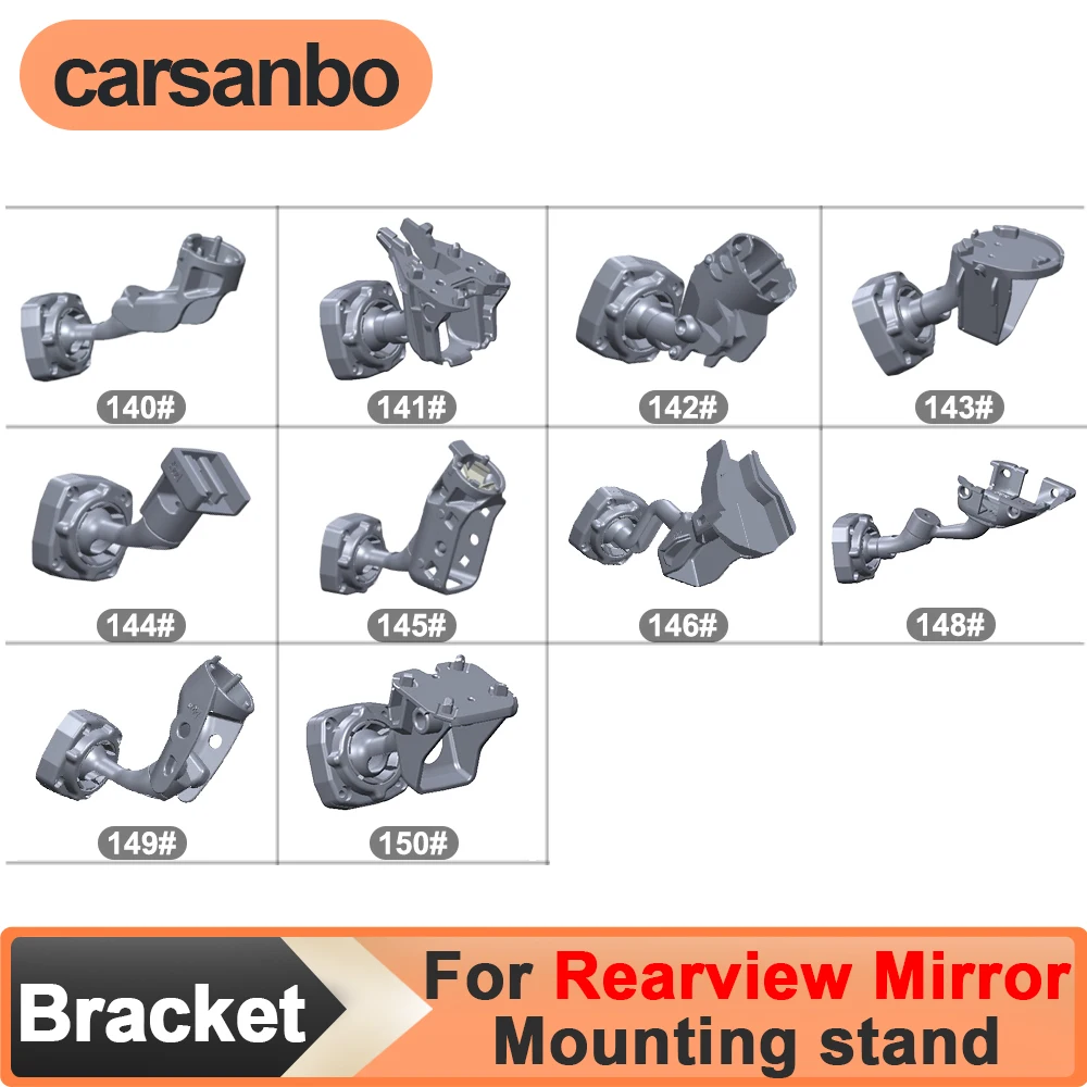 

Кронштейн для крепления зеркала заднего вида Carsanbo №140-146, 148-150 для большинства моделей Audi, Peugeot, DS, Jeep, Honda, Citroën, Acura, Dongfeng, GAC, BAIC
