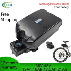 36V 48V Little Frog Under Seat Post eBike Battery 19Ah 17.5Ah 16Ah 18650 Cell LiitoKala for 1000W 750W 500W 350W Bafang Motor