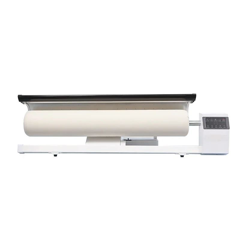 Mini 220V Motorized Steam Press Machine 90cm Roller Efficient Ironing Equipment