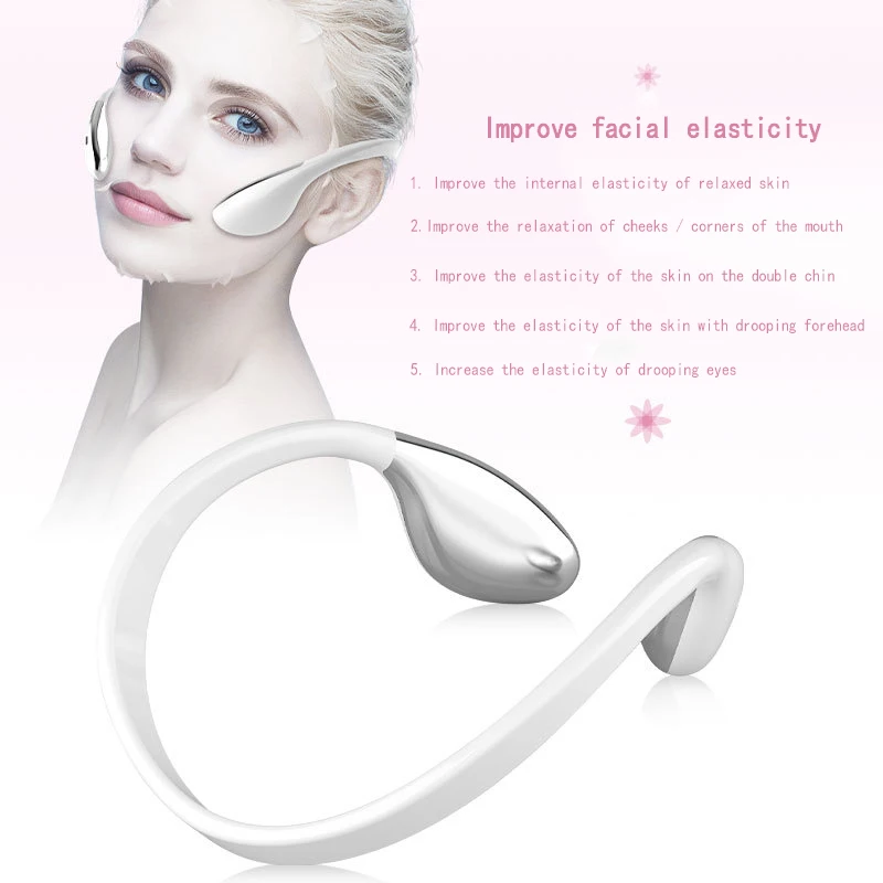 EMS การสั่นสะเทือนเครื่องนวดยกกระชับผิวหน้าสมาร์ทไฟฟ้า V-Face Shaping เครื่องนวด Microcurrent Face Lift เครื่องสุขภาพความงามเครื่องมือ