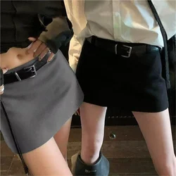 Mini jupes noires pour femmes, vêtements vintage, jupe crayon, mode japonaise, micro basique, Kawaii, y2k