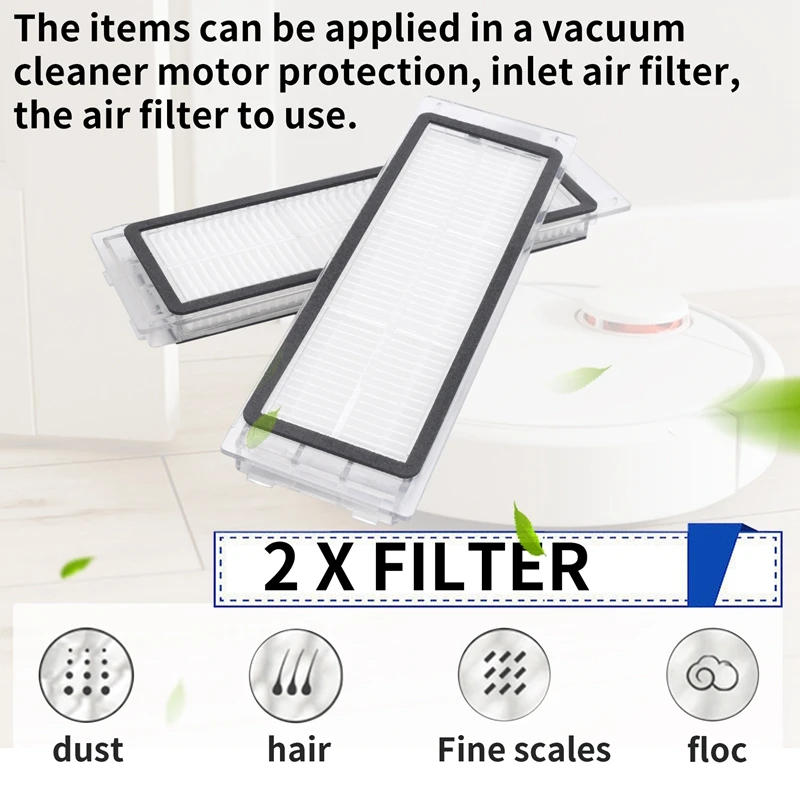 TAIGH-2 HEPA Filters For Xiaomi Robot Roborock S50 S51 Spare Parts For Mijia Cleaning Robot Vacuum Cleaner Parts