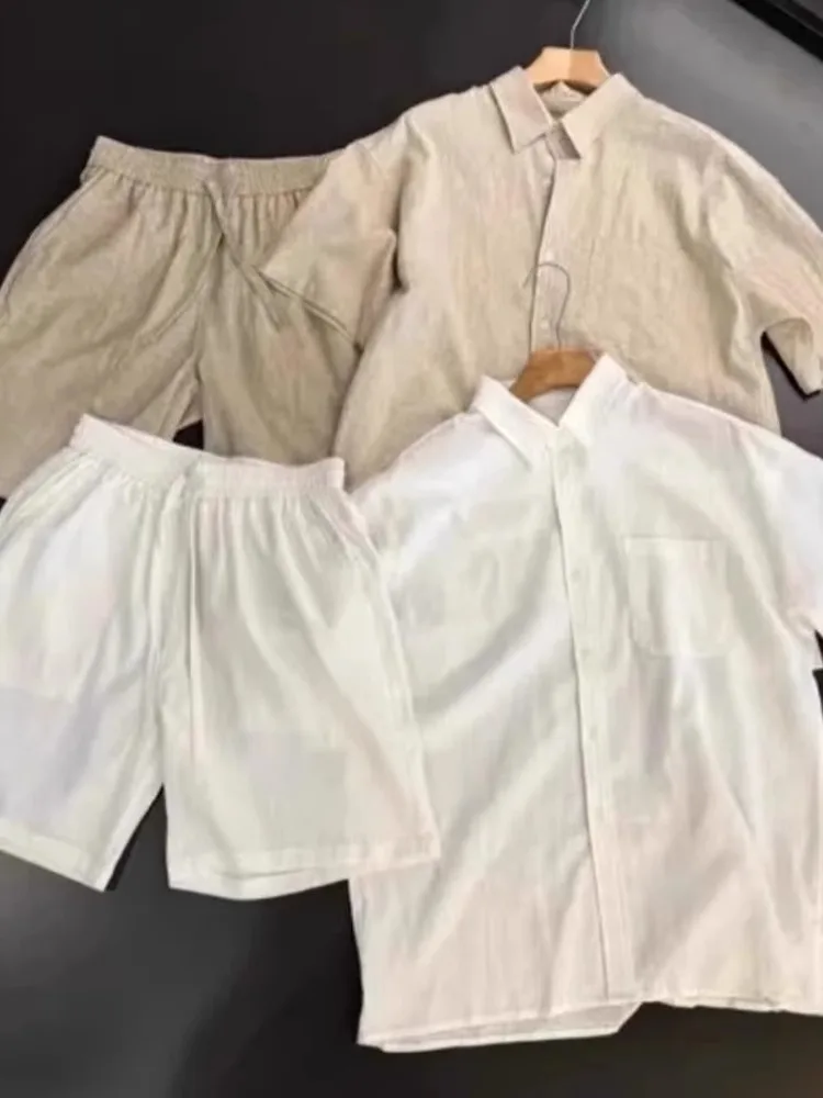 

Qui Dry льняной комплект irt orts, мужской легкий дышащий летний модный повседневный классический комплект для защиты от солнца для подростков