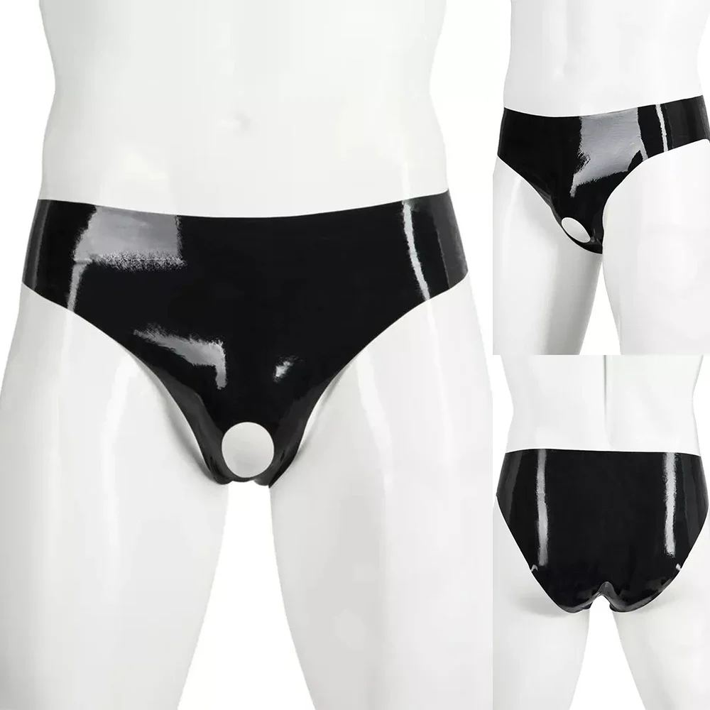 Sexy Men Open Lingerie Wet Look Thong Oil Shiny G-String Hip Lift Briefs Low Rise Underwear Clubwear Costume Erotic Thong