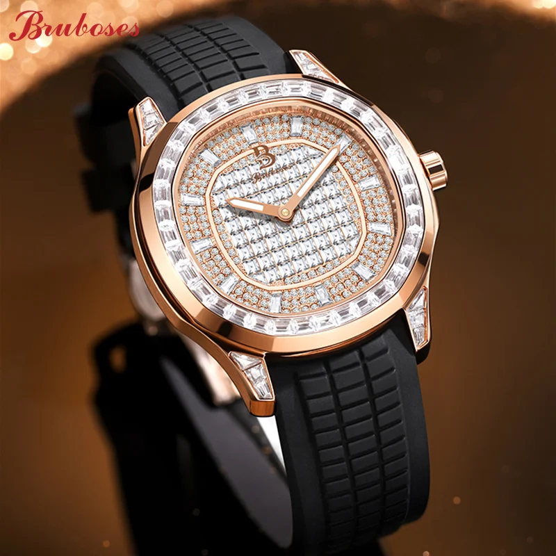 Automatic Mechanical Watch for Men Women BRUBOSES Original 5ATM Waterproof Luxury Business Male Wristwatches Relogio Masculino