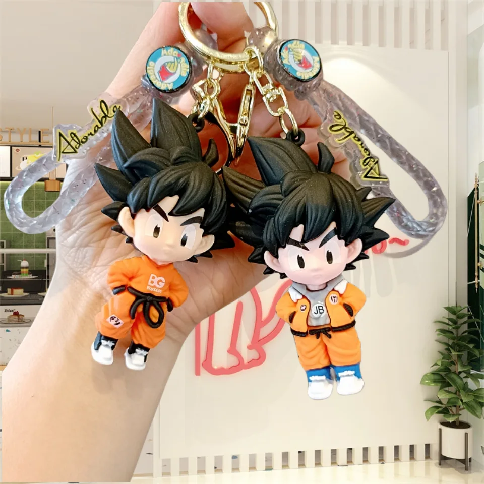 1-5PSC الكرتون لعبة دراغون بول المفاتيح تمثال مفتاح السيارة ملحق حقيبة رائعتين سحر #3