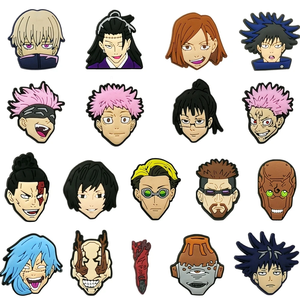 7-18 Stück Japan Anime Schuh-Charms Cartoon Jujutsu Kaisen Schuh-Accessoires Dekorationen für Clogs Sandalen Schnallen Freunde Party Geschenke – Detail 6
