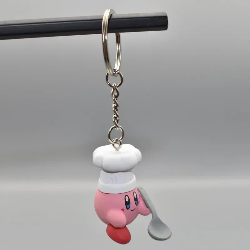 Porte-clés pendentif de jeux d'anime pour enfants, figurine d'action, mini poupées, jouets de dessin animé, Kirby Waddle, Dee Doo, rose, Kawaii, cadeau d'anniversaire